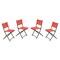 Flash Furniture Brazos Folding Chairs w/Red Flex Comfort Material Backs and Seats and Black Metal Frames, 4PK 4-TLH-SC-097-RED-02-GG - alternate 5
